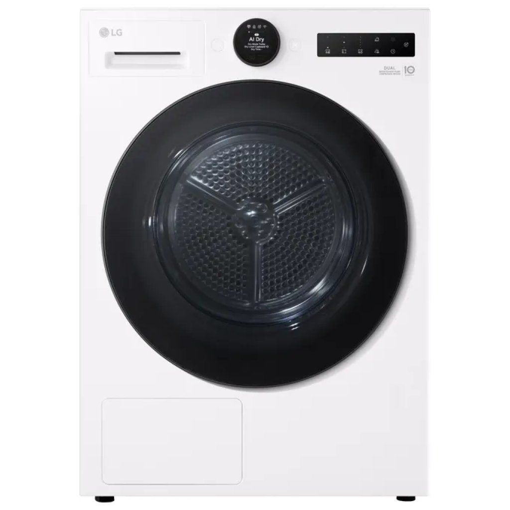 LG RHX7009TLB AI Dry Asciugatrice a Pompa di Calore 9 kg, Classe B, Wi-Fi, Allergy Care, Bianca