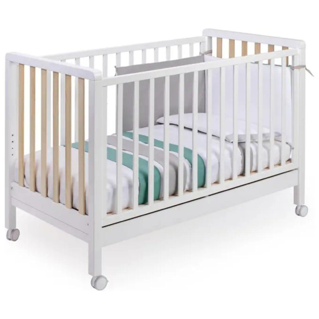 Pali Astrid – Lettino per bambini in legno, bianco naturale