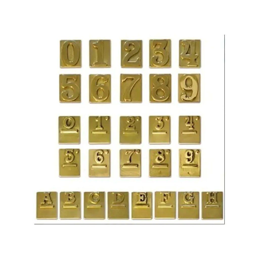 VIGOR-BLINKY Numero civico 5 in ottone con finitura bronzata VIGOR-BLINKY