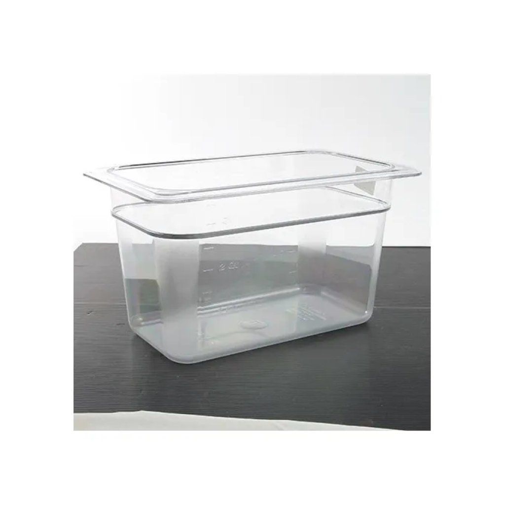 AGNELLI Bacinella GN 1/4 in policarbonato trasparente, 3,7 L, H 15 cm – Agnelli