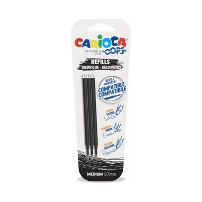 Carioca Oops Refill Universali Neri 0,7 mm – 3 Pezzi