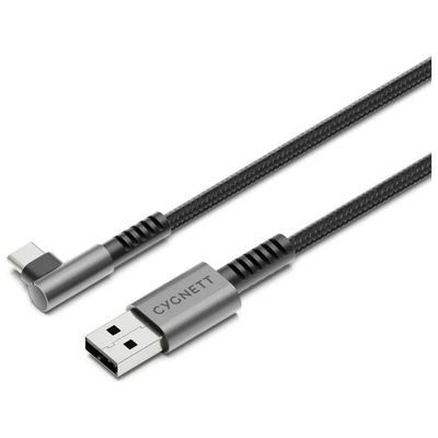 Cygnett Unite Right Angled 2.0 – Cavo USB-C/USB-A, 1 m, nero