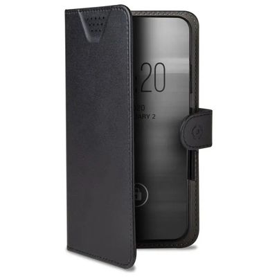Celly Wally One XXXL Custodia a Libro per Smartphone 5,5–6” Nera