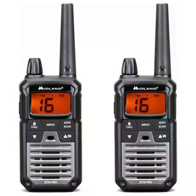 Midland XT70 Pro Ricetrasmittente PMR446/LPD, 32+69 Canali, Nero