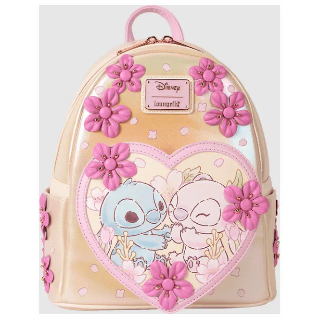 Loungefly Mini Zaino Disney Stitch e Angel Love
