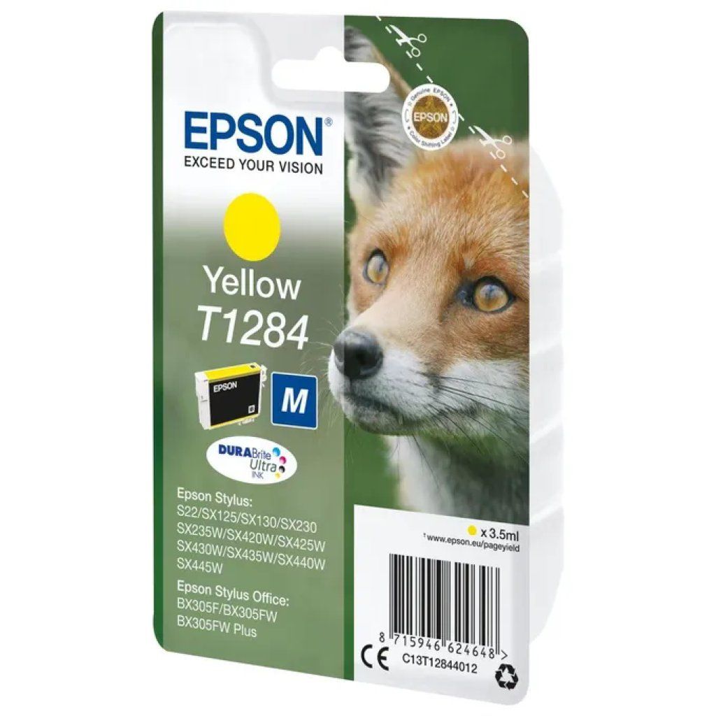 Epson T1284 Cartuccia originale gialla 3,5 ml – Serie Volpe Epson T1284 Cartuccia originale gialla 3,5 ml – Serie Volpe