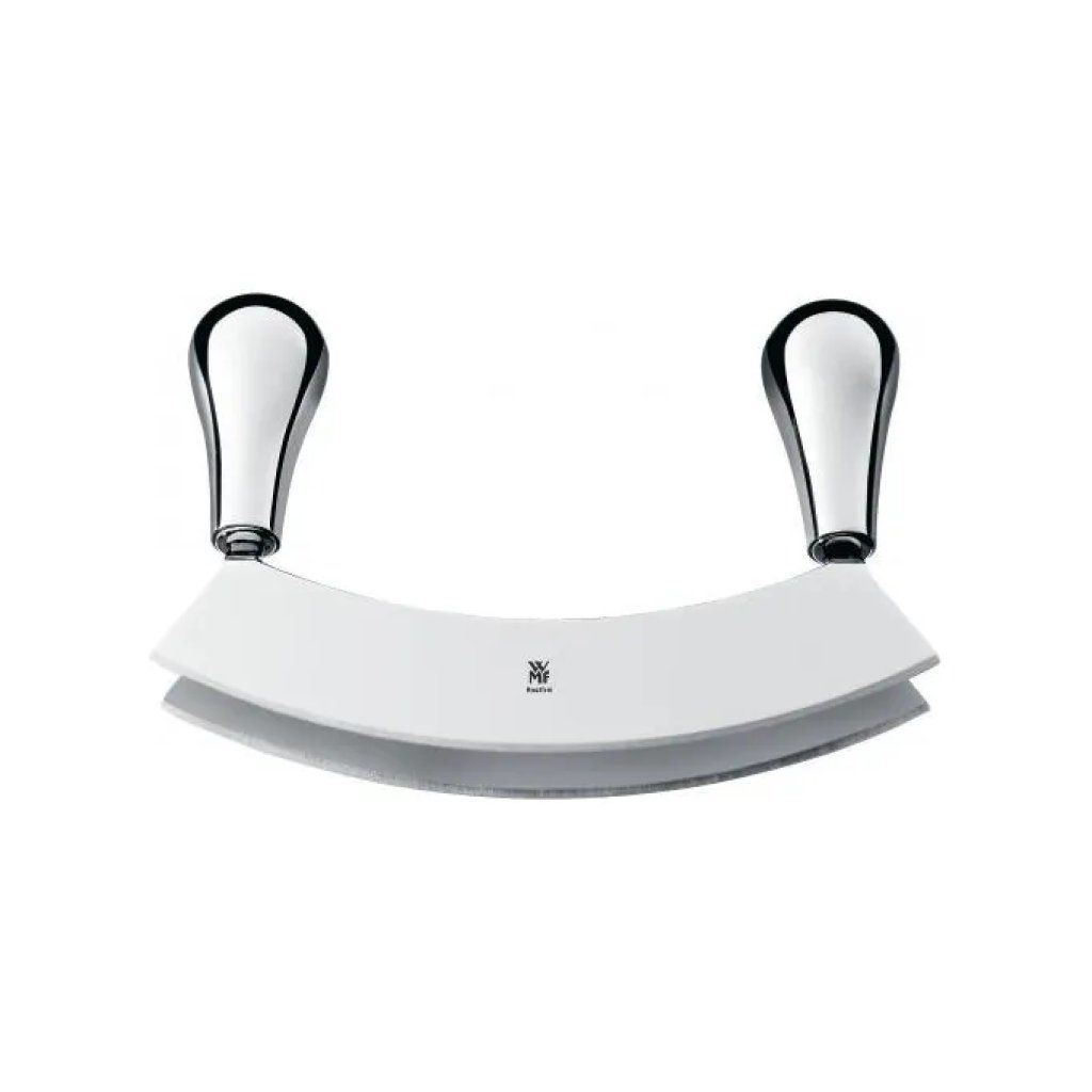 WMF Mezzaluna da Cucina a Doppia Lama, 18 cm, Acciaio Cromargan 18/10