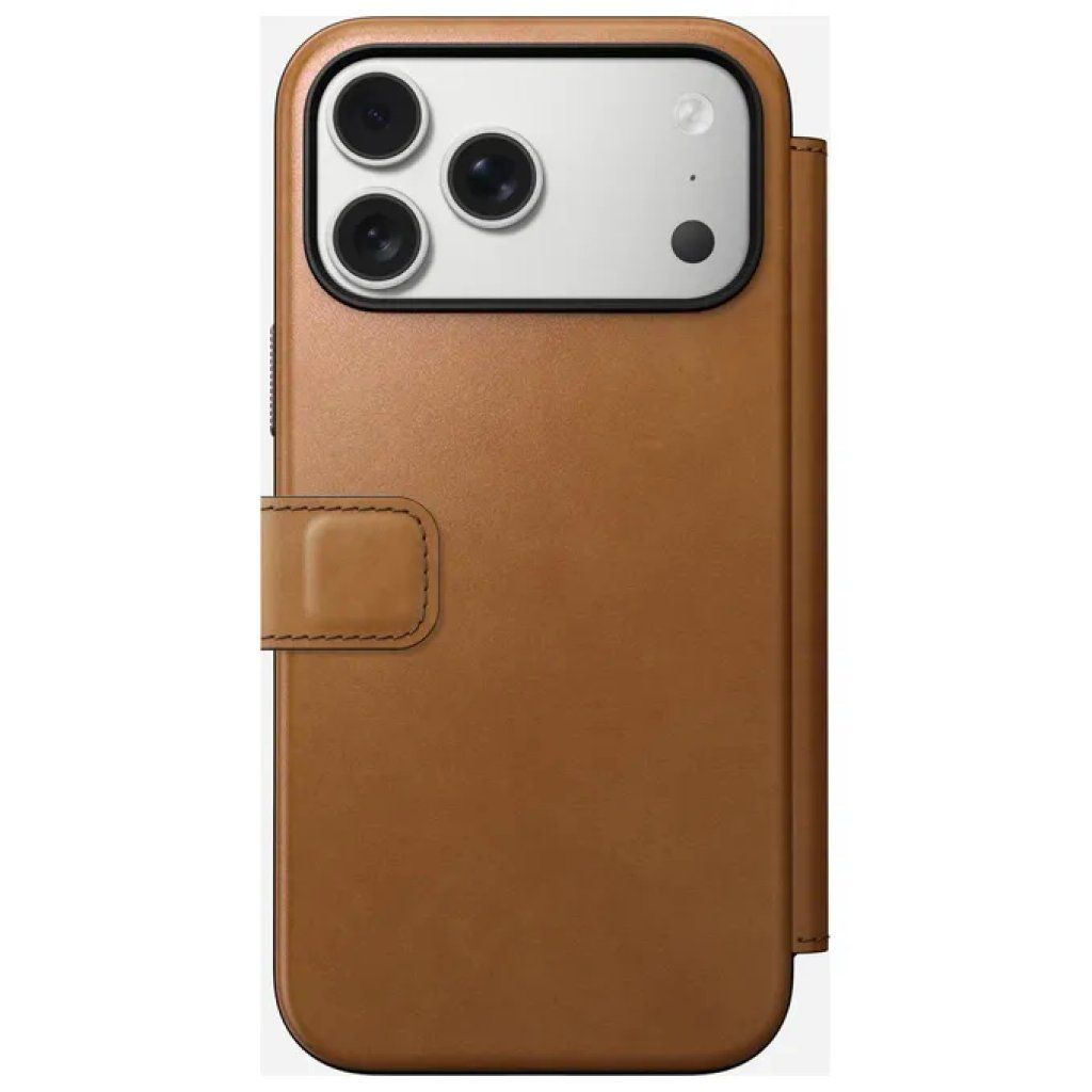 Nomad Modern Leather Folio per iPhone 17 Pro Max – Castanho Claro