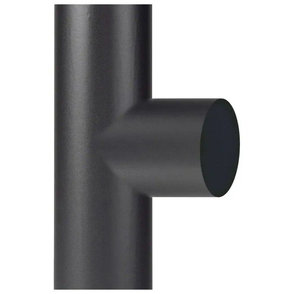 ALA 2000 Ala Aeternum Raccordo a T per Canna Fumaria 15 cm Nero Opaco