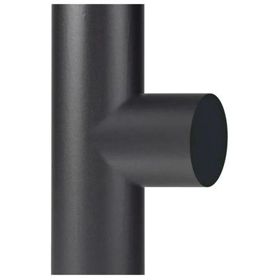 ALA 2000 Ala Aeternum Raccordo a T per Canna Fumaria 15 cm Nero Opaco