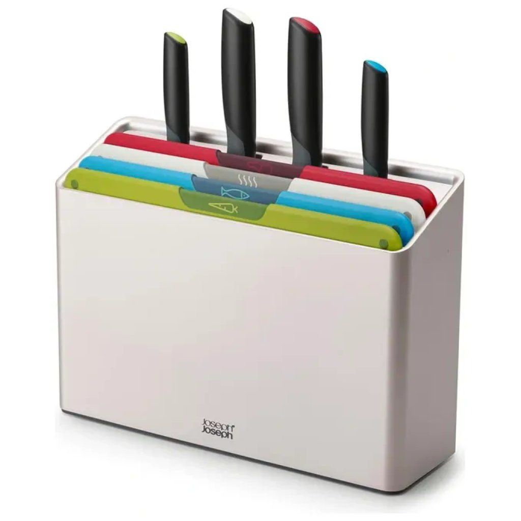 Joseph Joseph Folio Icon Plus – Set 8 Pezzi con 4 Taglieri e 4 Coltelli
