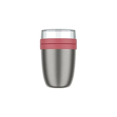 Mepal Ellipse Portavivande Termico Rosa, 500 + 200 ml