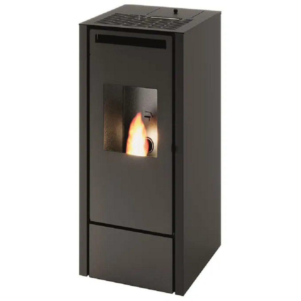 Punto Fuoco Vivian Stufa a Pellet 11 kW Nera con Telecomando