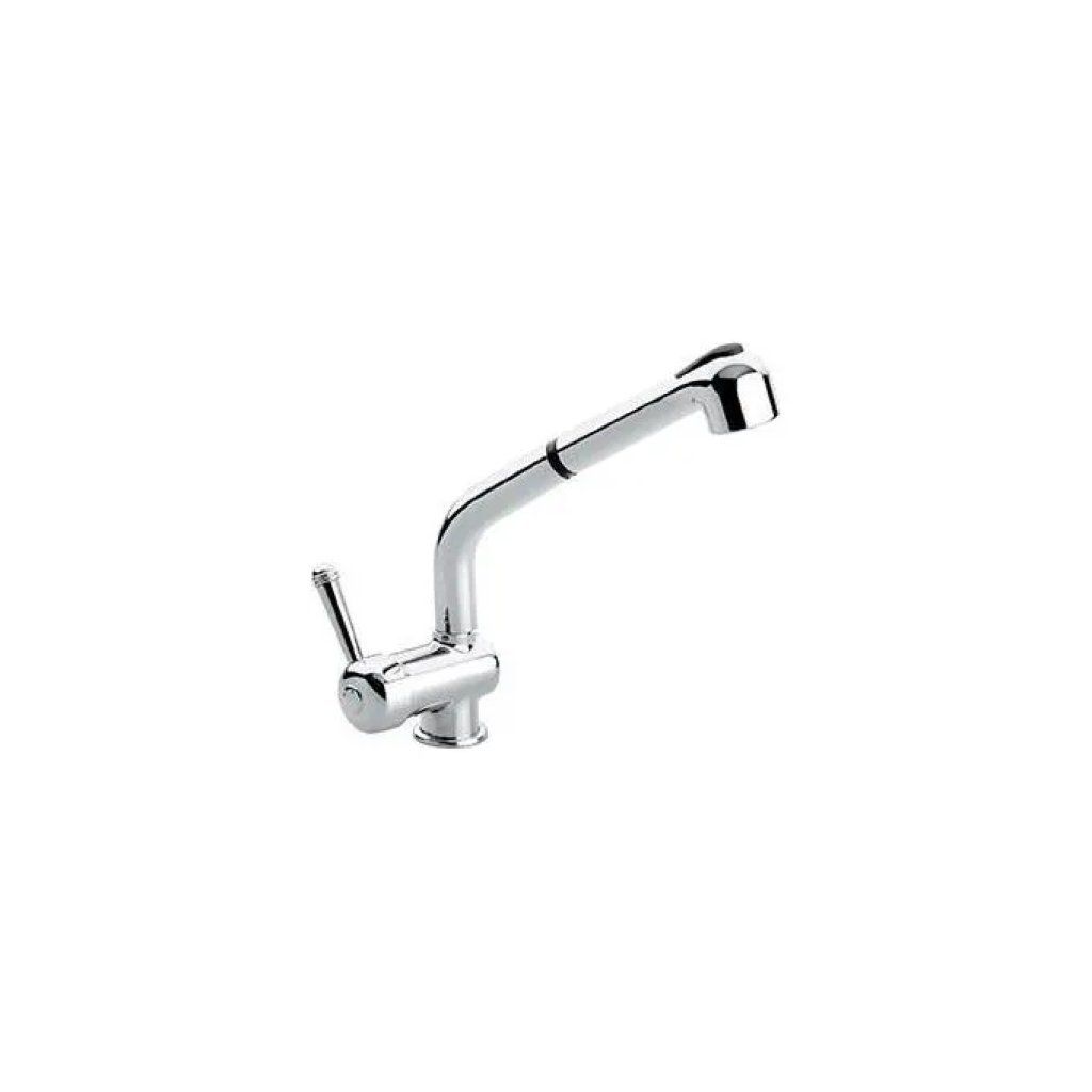 Emmevi Laguna 4066GRNERO – Miscelatore cucina nero con doccetta estraibile