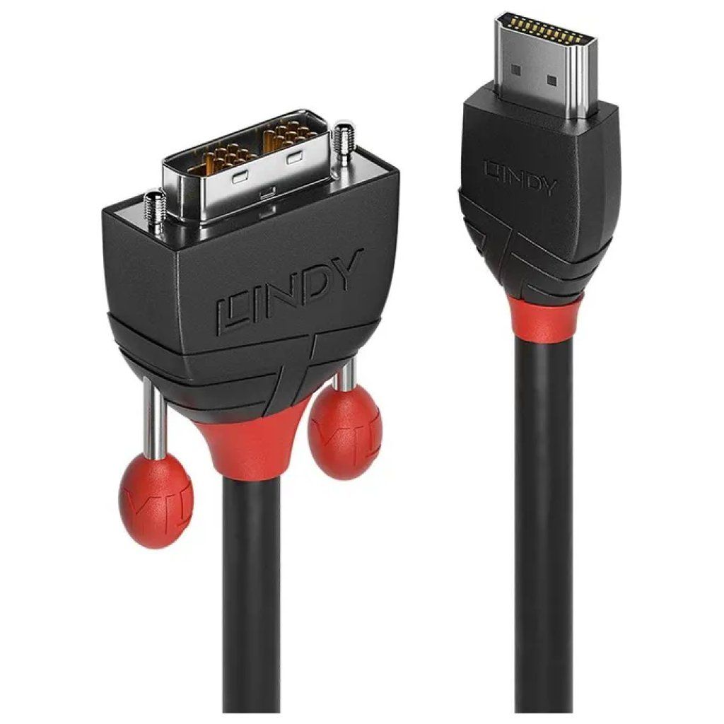 Lindy Black Line – Cavo HDMI maschio a DVI-D maschio, 3 m Lindy Black Line – Cavo HDMI maschio a DVI-D maschio, 3 m