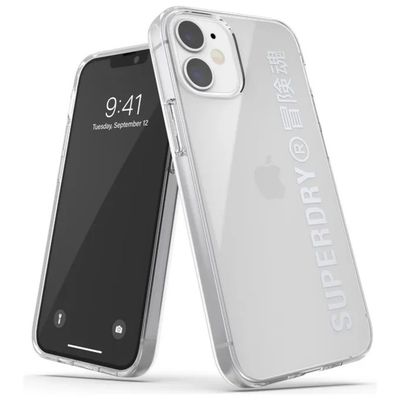 SUPERDRY Cover trasparente Superdry Silver per iPhone 12 Mini