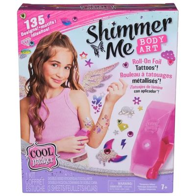 Spin Master Cool Maker Shimmer Me Roll – Kit per tatuaggi temporanei assortito Spin Master Cool Maker Shimmer Me Roll – Kit per tatuaggi temporanei assortito
