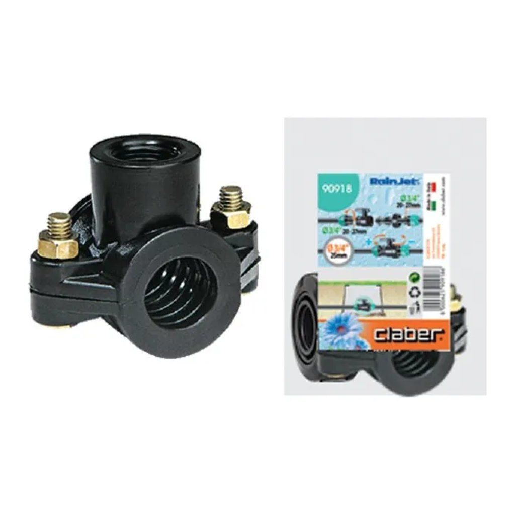 Claber Presa a Staffa per Irrigazione 3/4″ – Confezione da 2, Cod. 90450