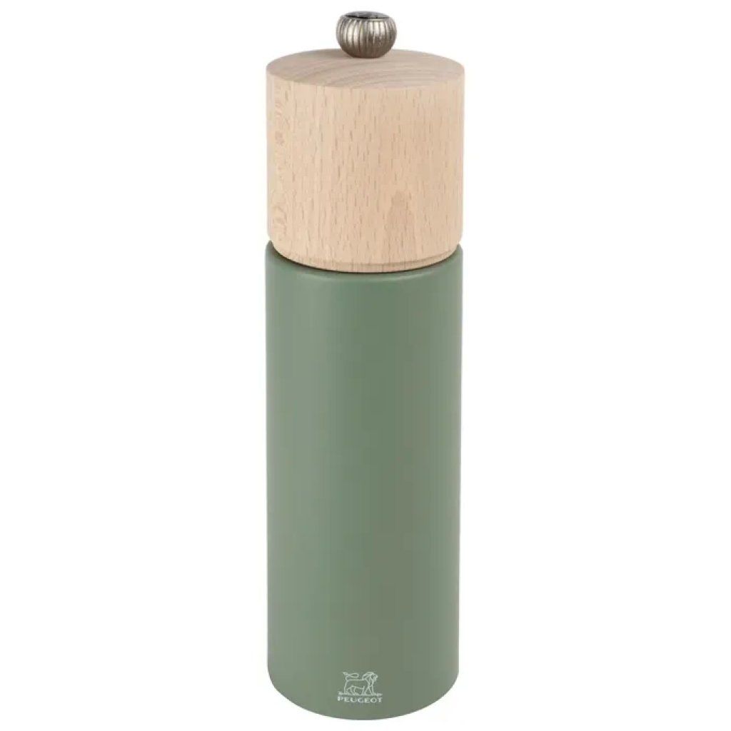 Peugeot Boreal macinapepe regolabile in legno verde oliva, 21 cm