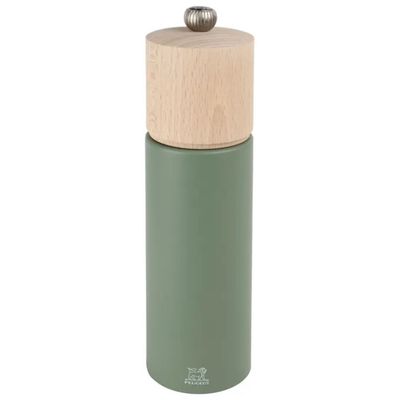 Peugeot Boreal macinapepe regolabile in legno verde oliva, 21 cm