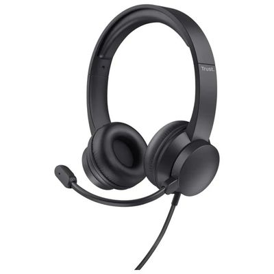 Trust Ayda – Cuffie cablate on-ear per musica e chiamate, nere