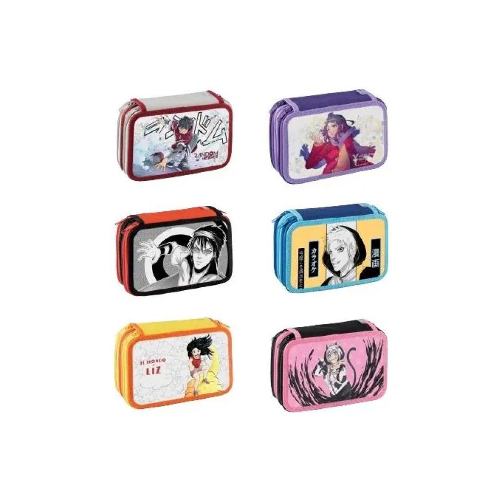 Favorit Astuccio Manga a 3 Scomparti Assortito Favorit Astuccio Manga a 3 Scomparti Assortito
