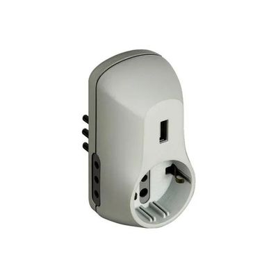 Legrand B3 adattatore multipresa con USB 1,5 A bianco