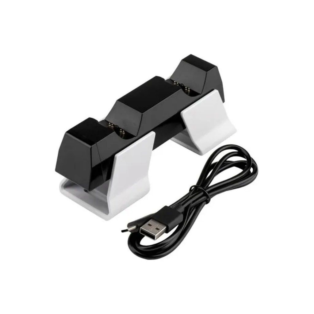 Qubick Base di Ricarica Doppia per Controller DualSense PS5 – Nero e Bianco Qubick Base di Ricarica Doppia per Controller DualSense PS5 – Nero e Bianco