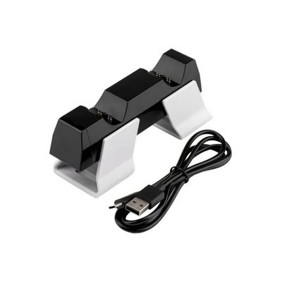 Qubick Base di Ricarica Doppia per Controller DualSense PS5 – Nero e Bianco