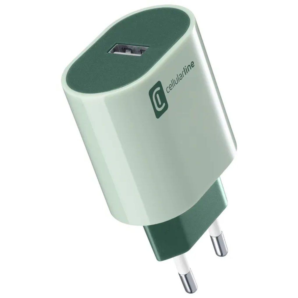 CELLULARLINE Cellular Line #StyleColor Caricabatterie USB da Rete 12 W Verde CELLULARLINE Cellular Line #StyleColor Caricabatterie USB da Rete 12 W Verde