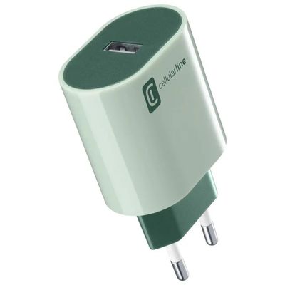 CELLULARLINE Cellular Line #StyleColor Caricabatterie USB da Rete 12 W Verde