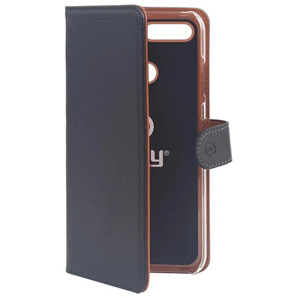 Celly Wally Cover a Libro per Huawei Y9 2018, Nero