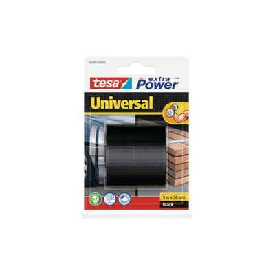 Tesa Extra Power Universal Nastro Telato Nero 50 mm x 5 m