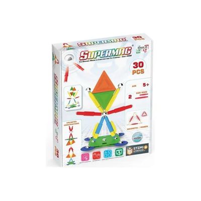 Supermag Projects Set Multicolor – Costruzioni magnetiche, 30 pezzi