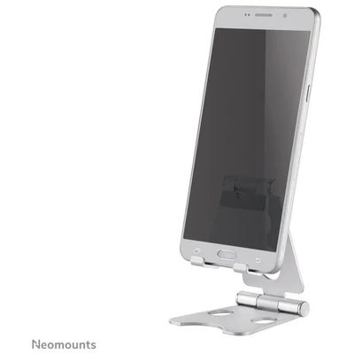NEOMOUNTS Supporto Pieghevole da Scrivania per Smartphone, Argento