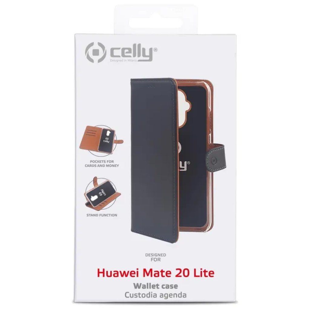 Celly Wally Case nera con portafoglio per Huawei Mate 20 Lite Celly Wally Case nera con portafoglio per Huawei Mate 20 Lite