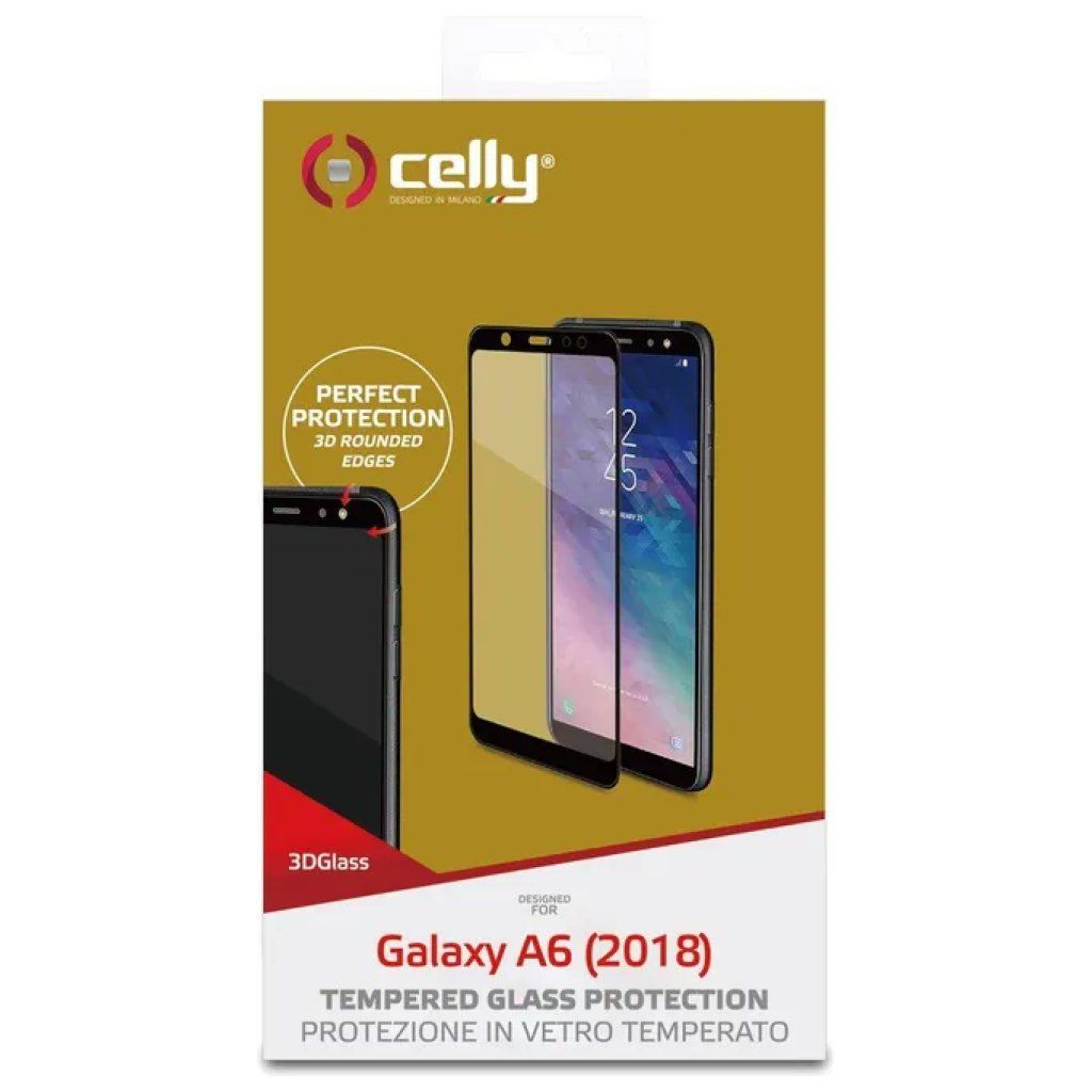 Celly 3D Glass Nero per Samsung Galaxy A6 (2018)
