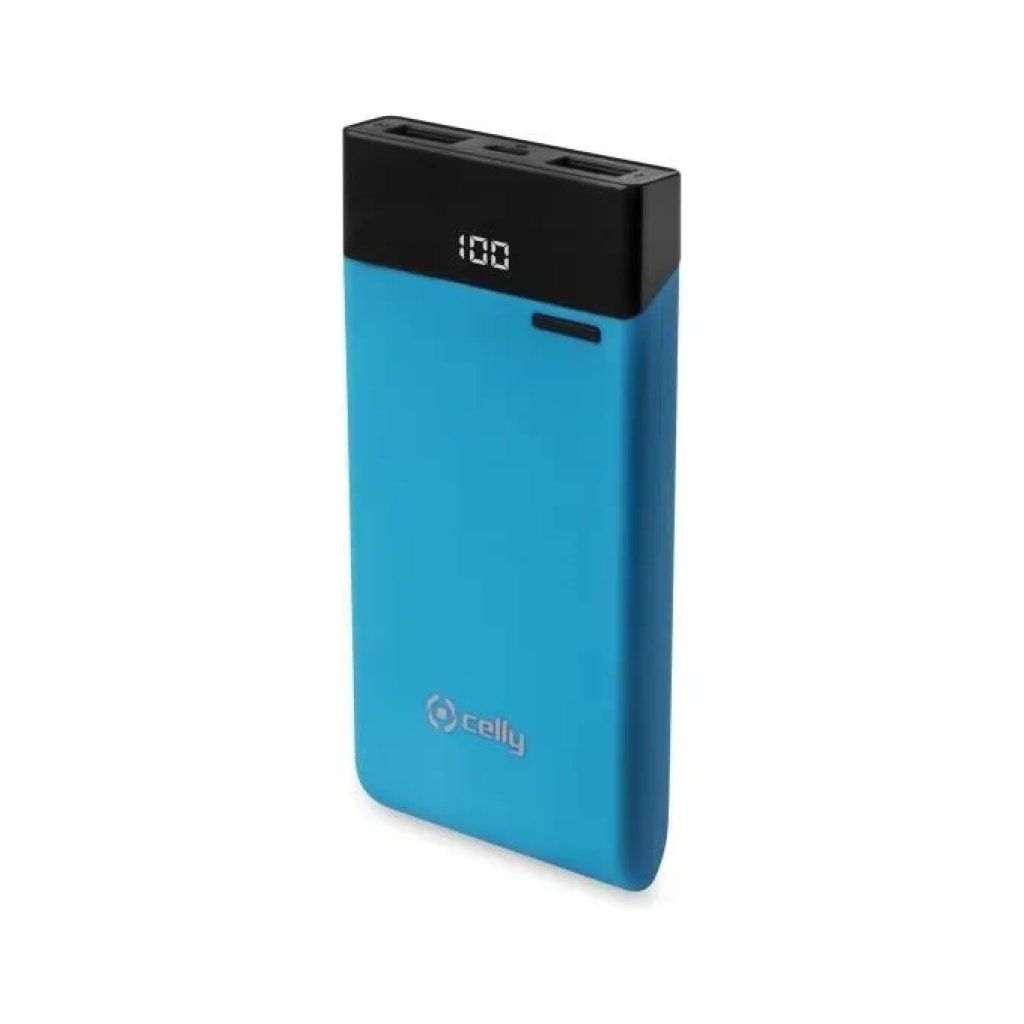 Celly Powerbank 5000 mAh con 2 porte USB, Blu