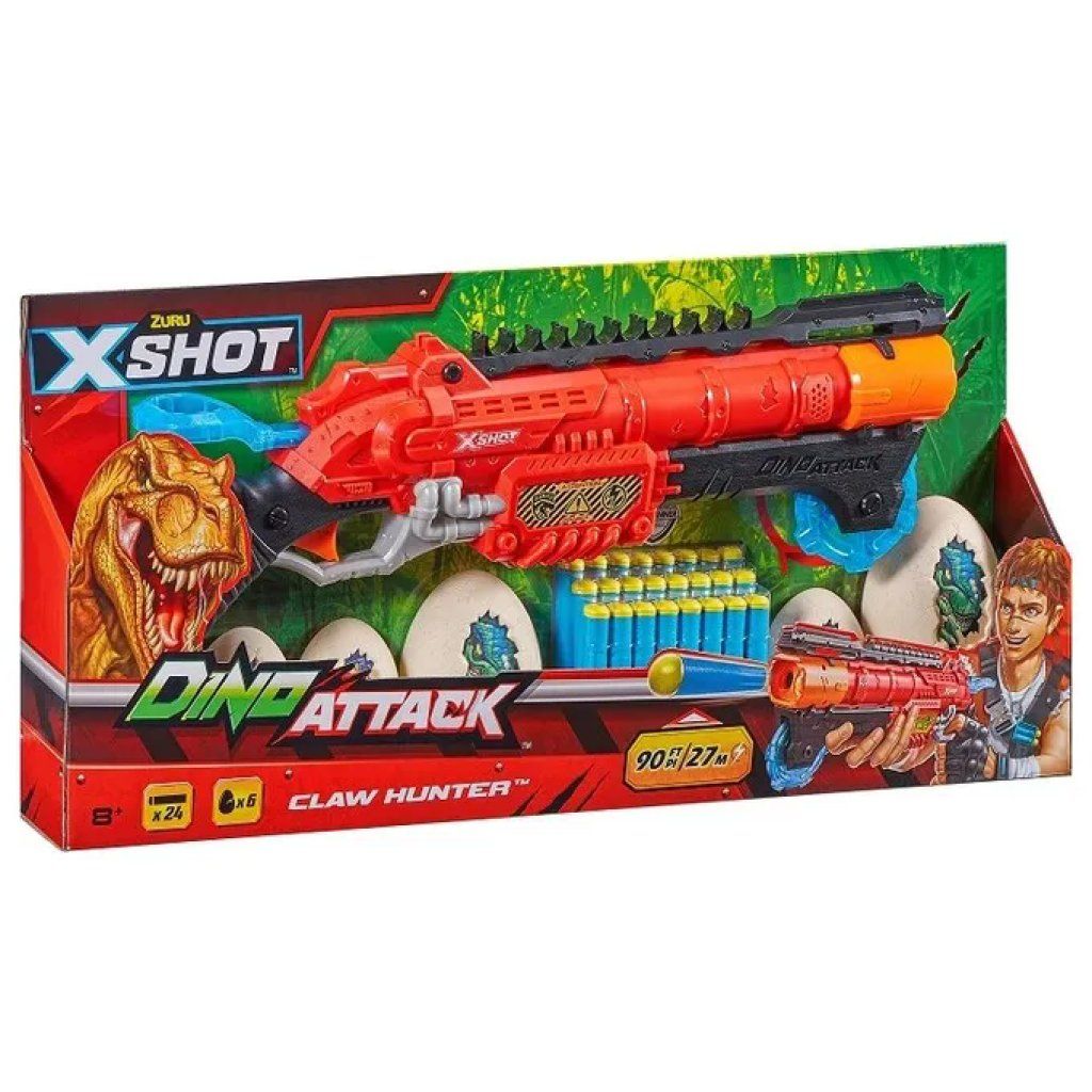 ZURU X-Shot Dino Attack Claw Hunter Blaster con 30 Dardi