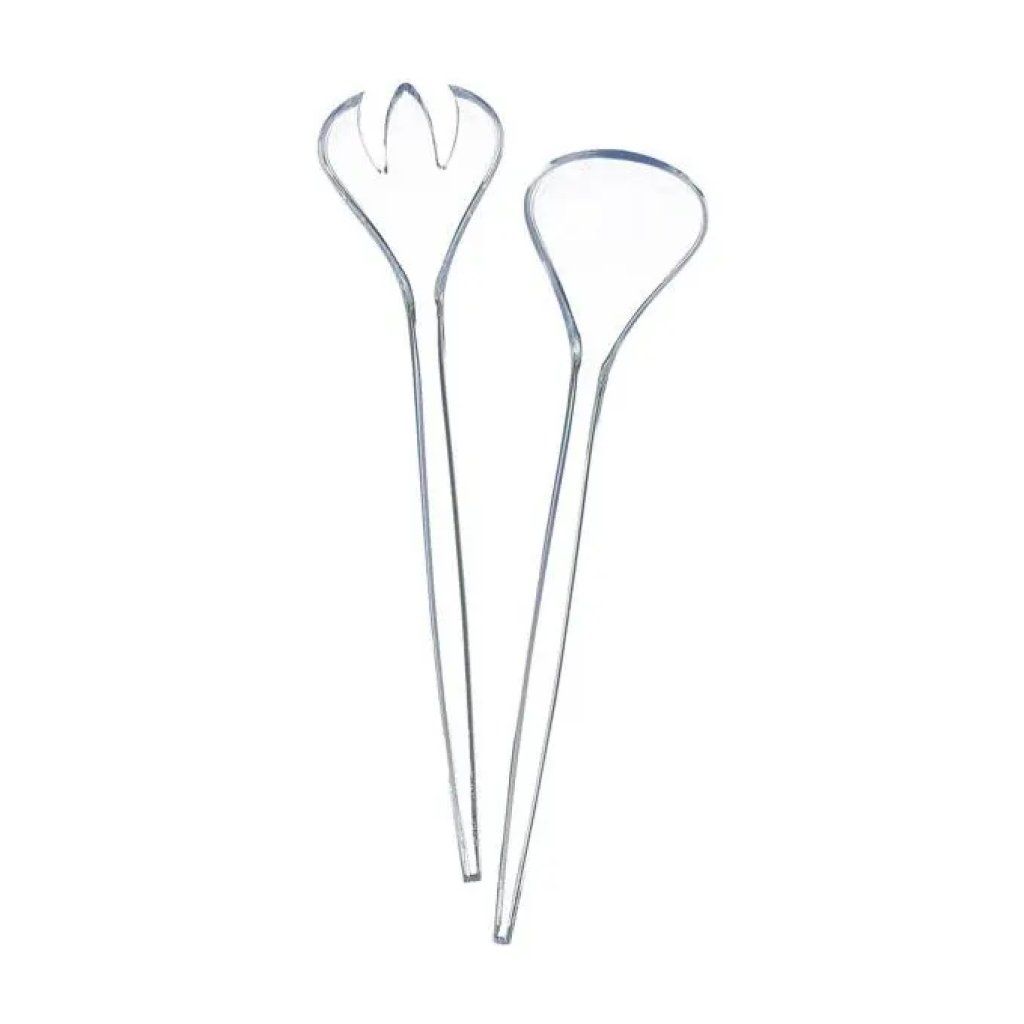 Cosmoplast Danese – Set 2 Posate da Insalata Trasparenti Cosmoplast Danese – Set 2 Posate da Insalata Trasparenti