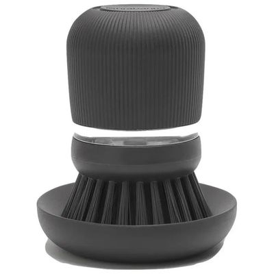 Brabantia Spazzola per Piatti con Dosatore di Sapone, Grigio Scuro Brabantia Spazzola per Piatti con Dosatore di Sapone, Grigio Scuro