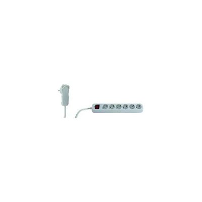 REV Smart 6-Fold – Multipresa a 6 prese, cavo 2 m, bianca