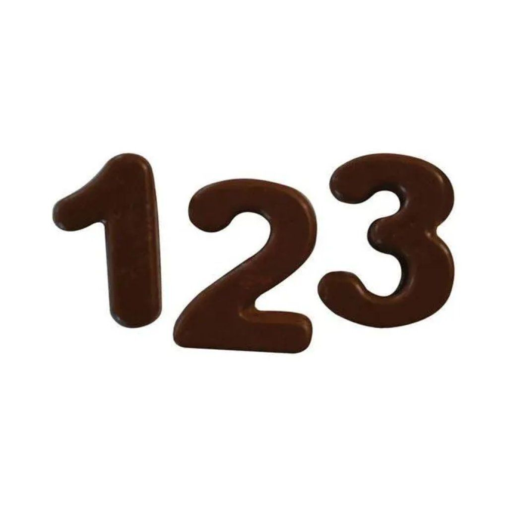 Silikomart Choco 123 – Stampo in Silicone per Cioccolato con Numeri