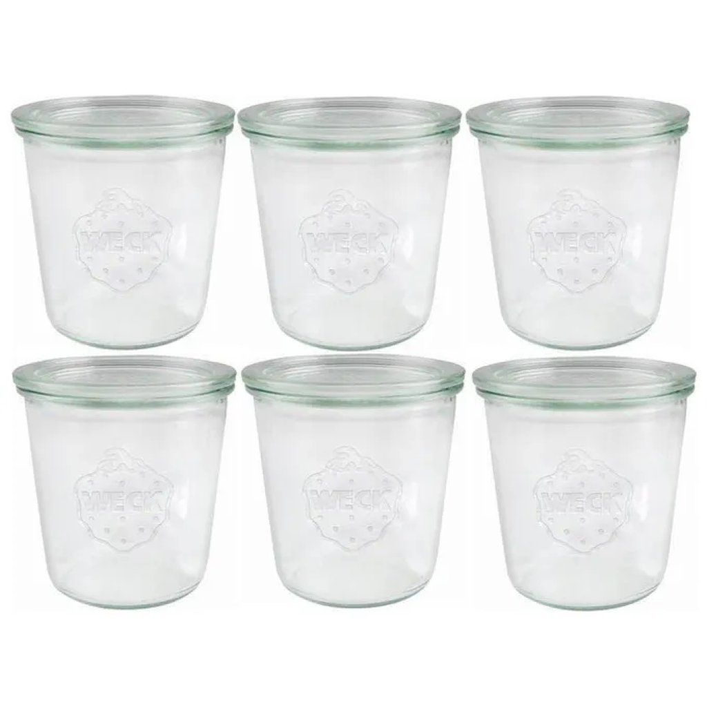 WECK Set di 6 Vasetti in Vetro da 580 ml WECK Set di 6 Vasetti in Vetro da 580 ml