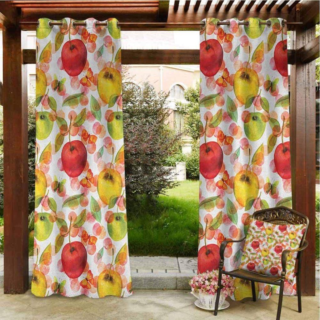 VIGOR-BLINKY Set 2 tende da esterno fantasia frutta 91,4 x 213,4 cm
