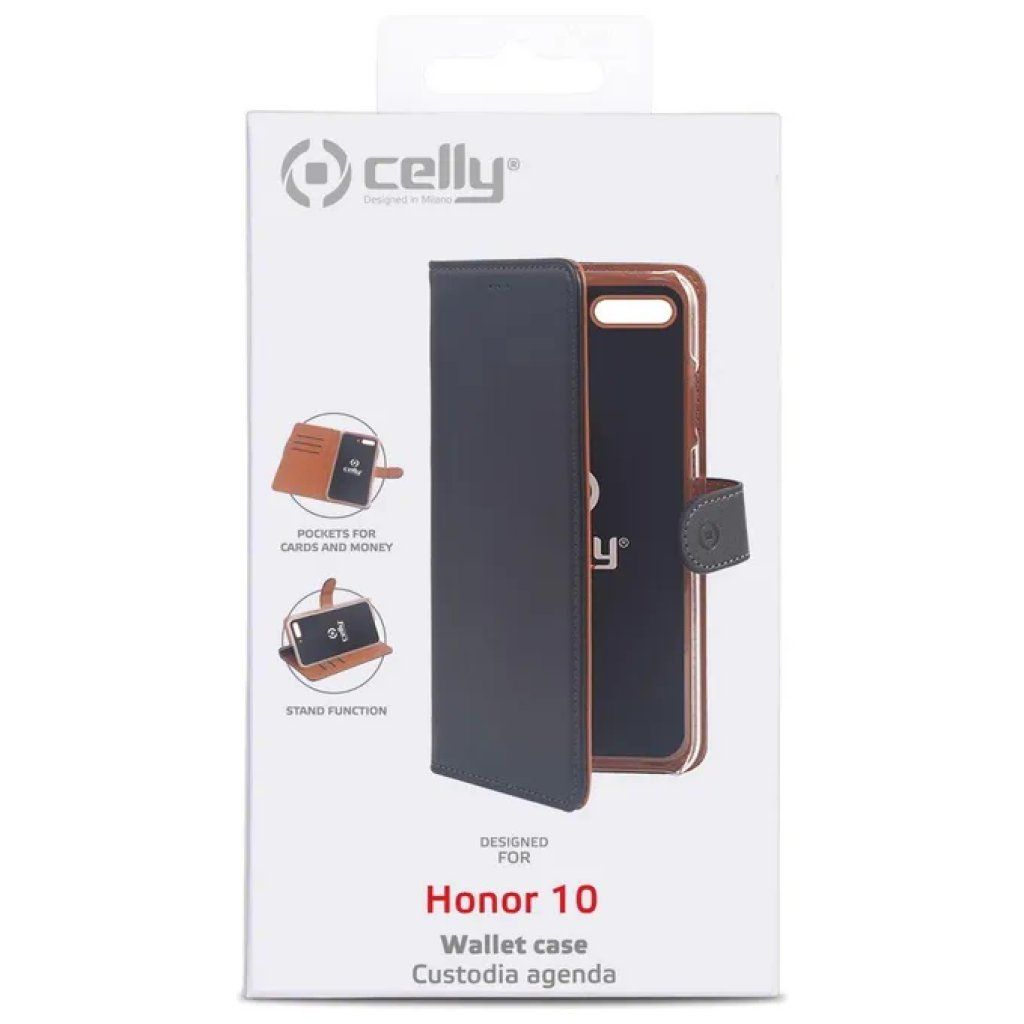 Celly Wally Case nera a libro per Honor 10