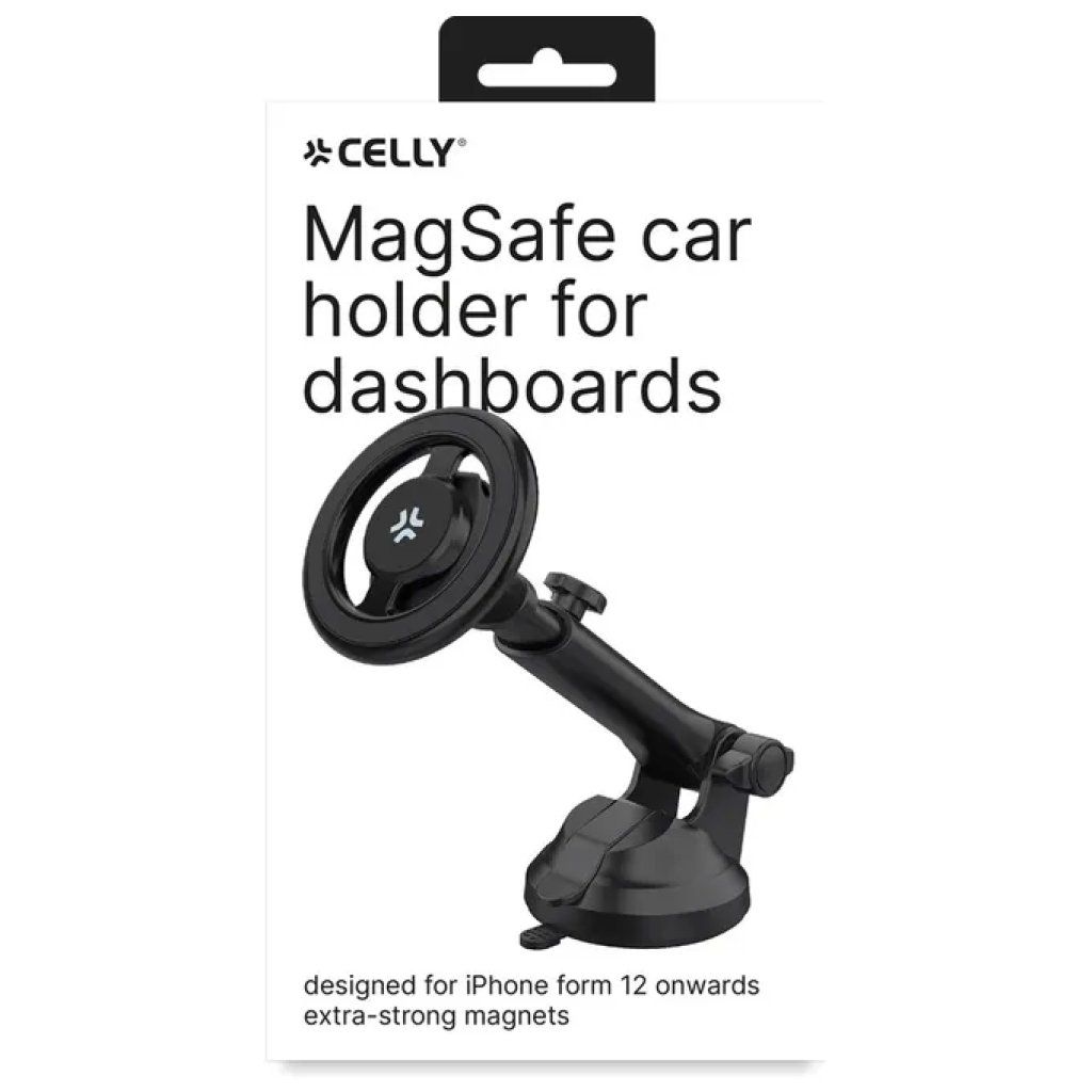 Celly Ghost MagHolder – Supporto Magnetico da Dashboard, Nero