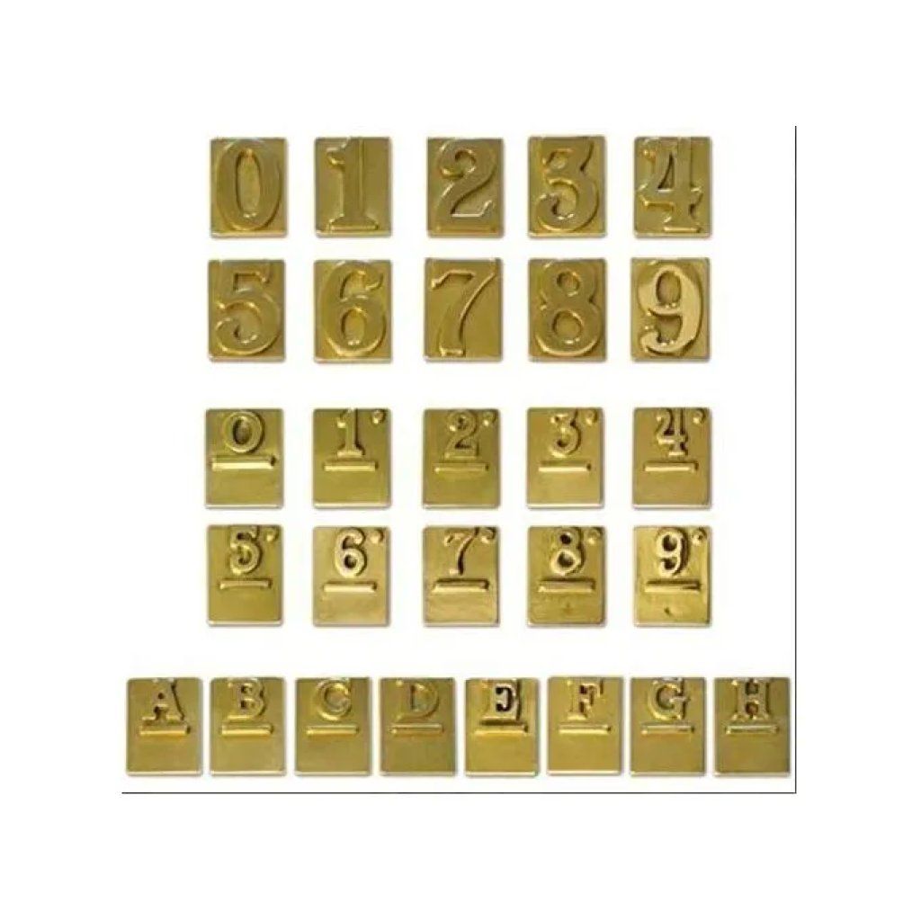 VIGOR-BLINKY Numero Civico 2 in Ottone con Finitura Bronzata