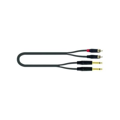 QUIKLOK Quik Lok JUST 2RCA2J – Cavo audio 2 RCA maschio a 2 Jack mono 6,3 mm, 2 m