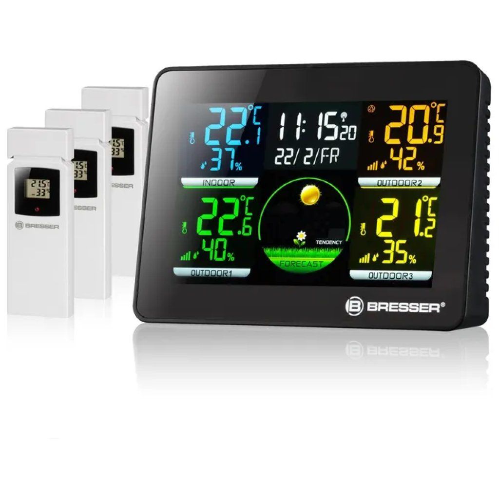 Bresser 7000023 Stazione Meteorologica Digitale con 3 Sensori